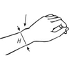 Long thumb orthosis with palm metal strip (C80) attēls