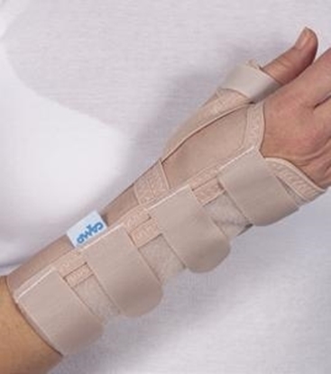 Attēls Long thumb orthosis with palm metal strip (C80)